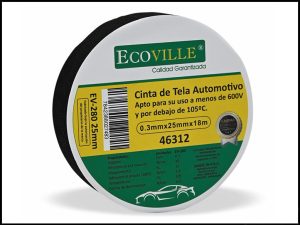CINTA AISLADORA TELA PARA AUTO NG ECV 25X18MT