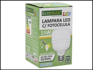 FOCO LED CON FOTOCELDA ECOVILLE T70 15W 6500K 0.9FP