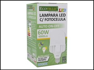 FOCO LED C/FOT ECOVILLE T140 60W E40 6500K 0.9FP