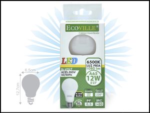 FOCO LED ECOVILLE 3°GENERACION A65 12W 6500K