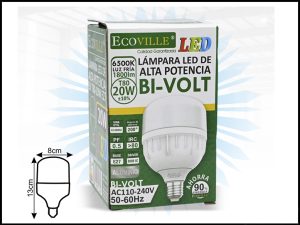 Foco LED Ecoville T80 20W 6500K Nuevo Modelo