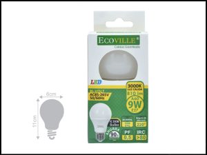 FOCO LED ECOVILLE 3°GENER. A60 9W 3000K