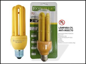 LAMPARA CFL BC 3U 21W ANTI-INSECTO ECOVILLE