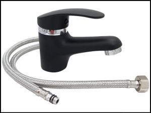 CANILLA 1/2 PARA LAVATORIO MONOCOMANDO NEGRO EC30644