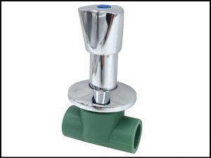 LLAVE DE PASO VERDE 25MM LARGO CR C/CAMP TF