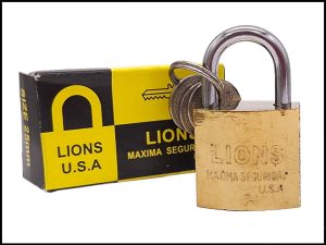 CANDADO DORADO LIONS REF 25MM
