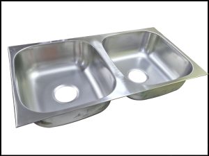 PILETA DOBLE INOX 0.73CM C/SOPAPA
