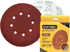 DISCO VELCRO UYUS 180MM 5PZA(40/120 LJP502